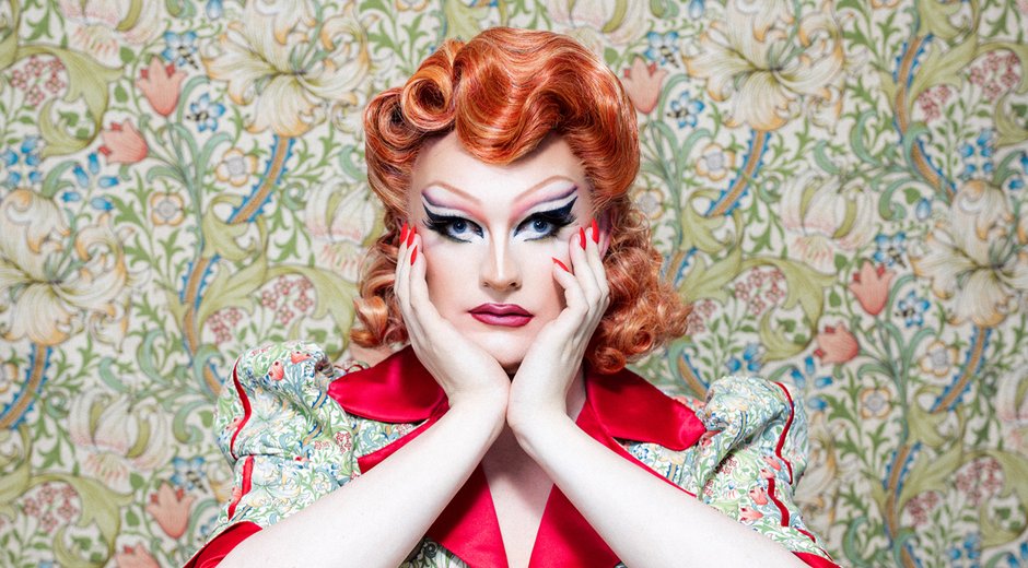 Kate Butch looking beautiful leaning on a sofa